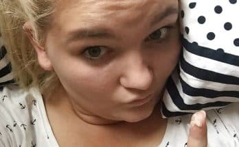 Girl shows her vaginal discharge on her fingers