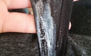 Fresh discharge on wet panties