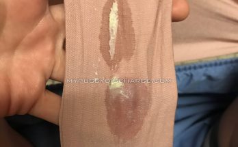 Nurse dirty panties from creamy pussy after work