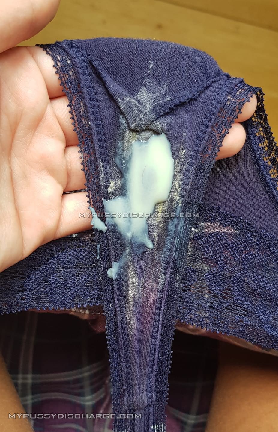 Creamy Grool And Pussy Juice On Used Thong My Pussy Dischar
