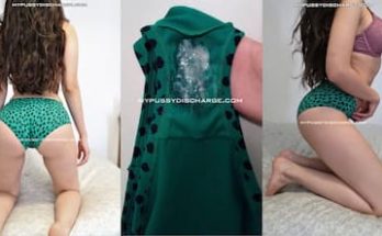 Green panties worn few hours during ovulation with creamy discharge
